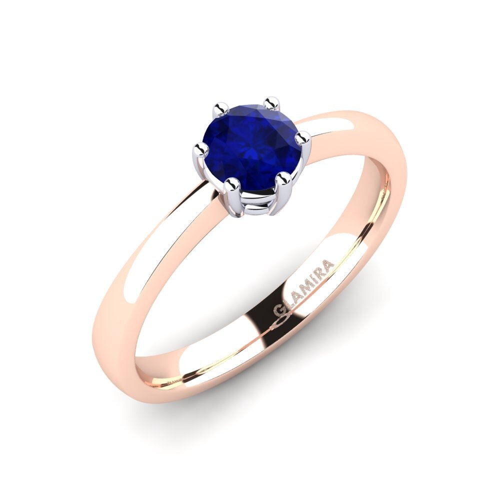 14ct Rose / White Gold Sapphire Engagement Ring Belva