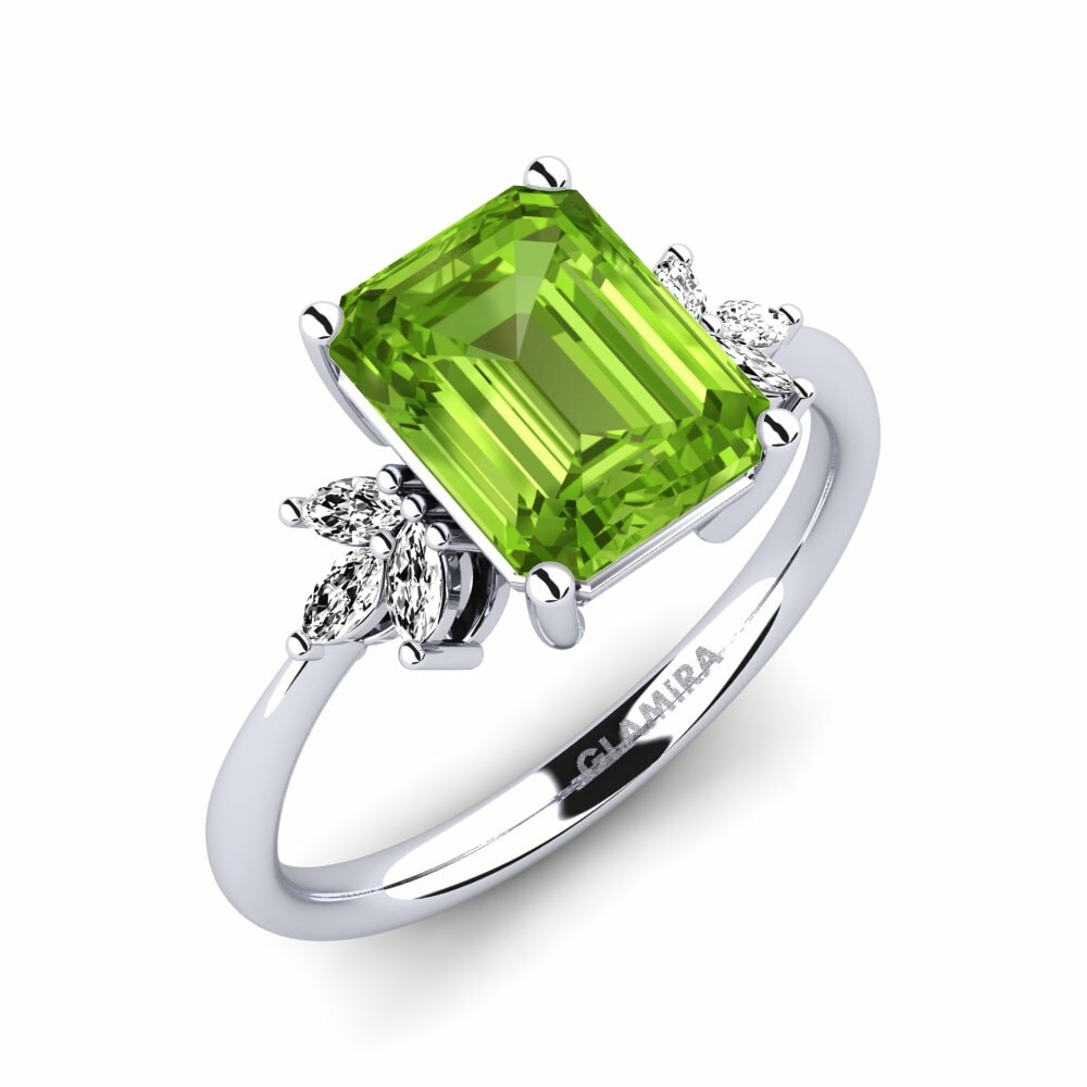 Peridoto Anillo de compromiso Besett