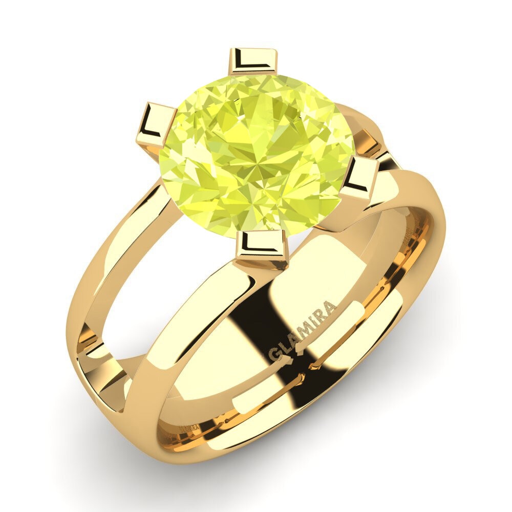 Quartz Citron Bague de fiançailles Bona 3.0 crt