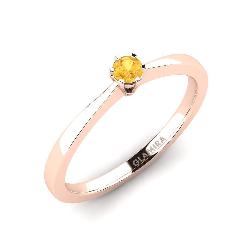 Anello Contrariè In Oro Giallo Con Rubino Rotondo Taglio Composito Ct 1 35 E
