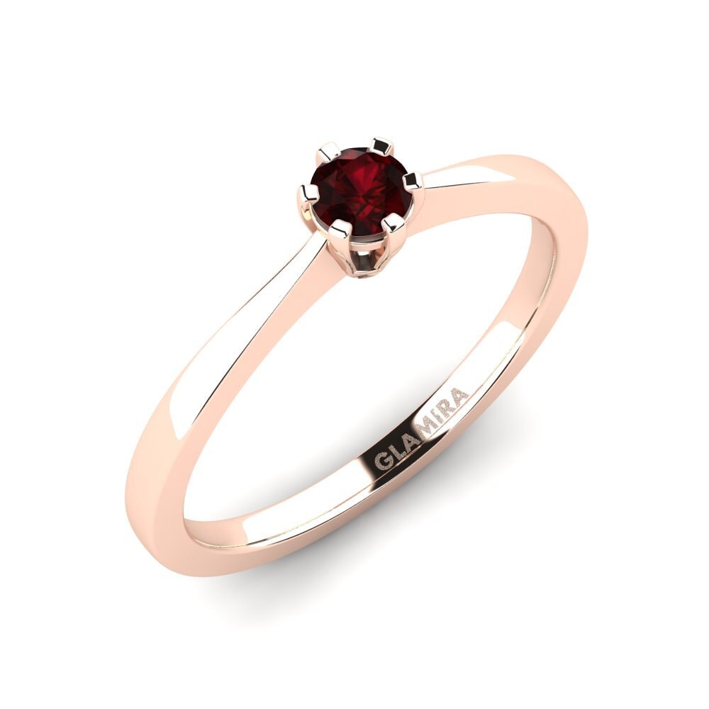 red-750 garnet Anel de Noivado Bridal Rise 0.16crt
