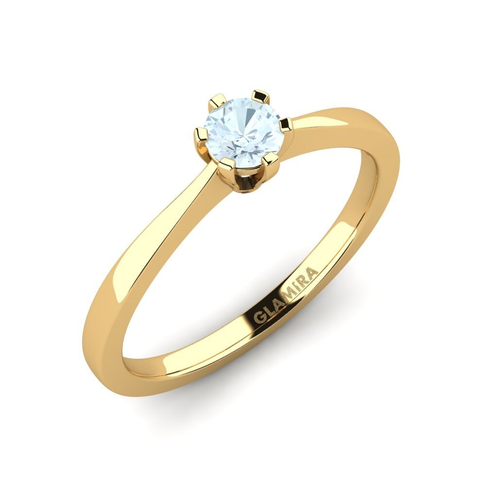 Or Jaune 14k Bague de fiançailles Bridal Rise