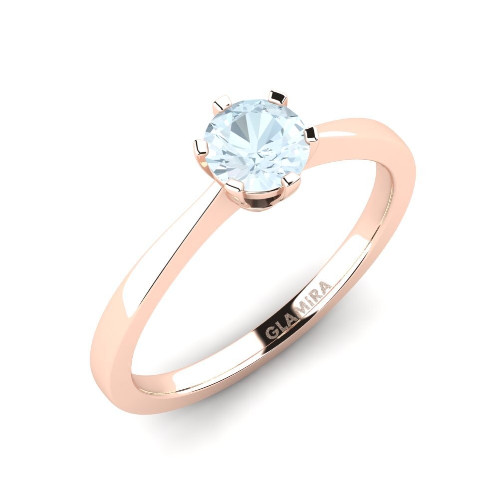 14ct Rose Gold Engagement Ring Bridal Rise 0.5crt