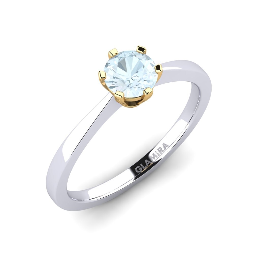 14ct White / Yellow Gold Engagement Ring Bridal Rise 0.5crt