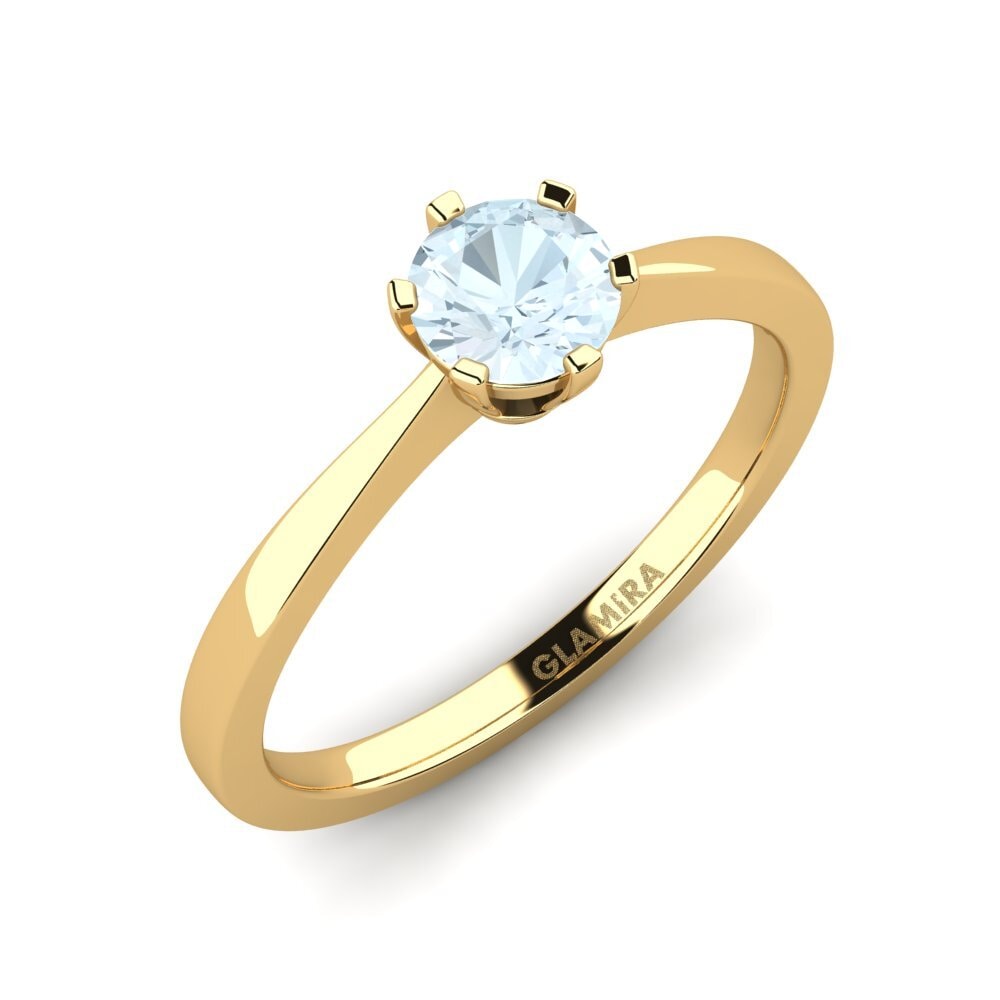 Or Jaune 14k Bague de fiançailles Bridal Rise 0.5crt
