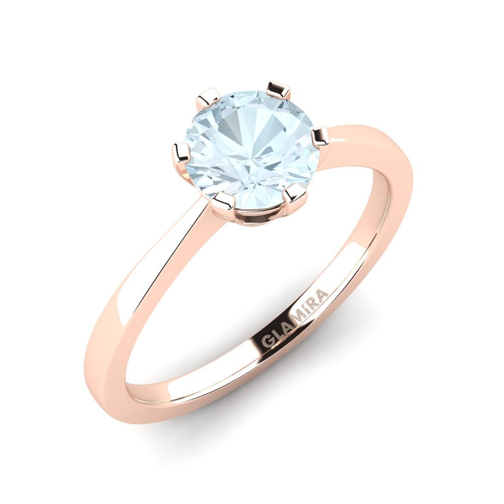 14ct Rose Gold Engagement Ring Bridal Rise 1.0crt