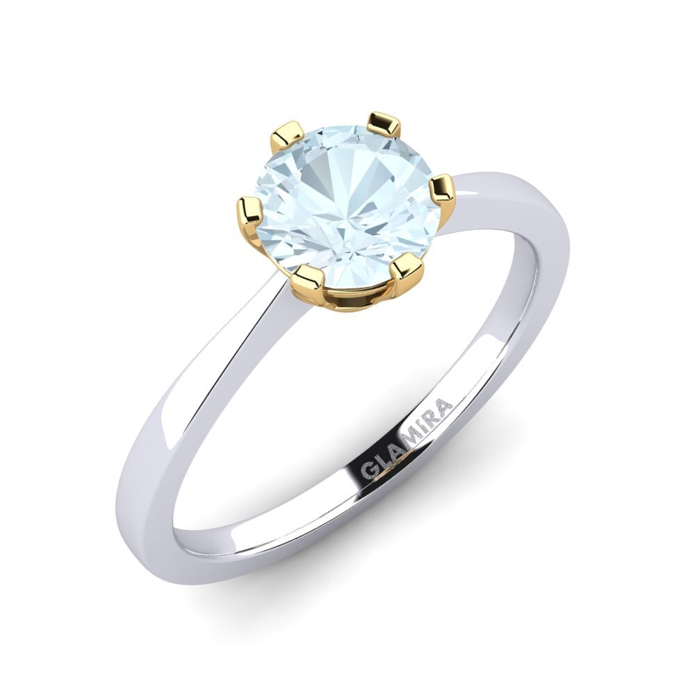 14ct White / Yellow Gold Engagement Ring Bridal Rise 1.0crt