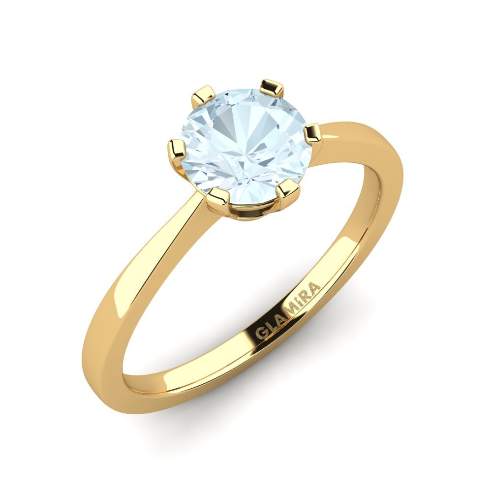 Or Jaune 14k Bague de fiançailles Bridal Rise 1.0crt
