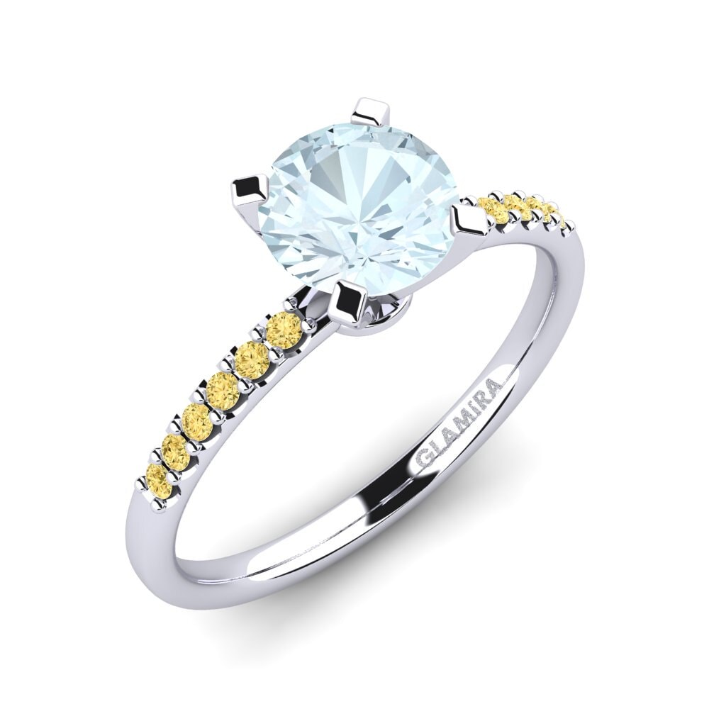 Aquamarine Engagement Ring Cadence