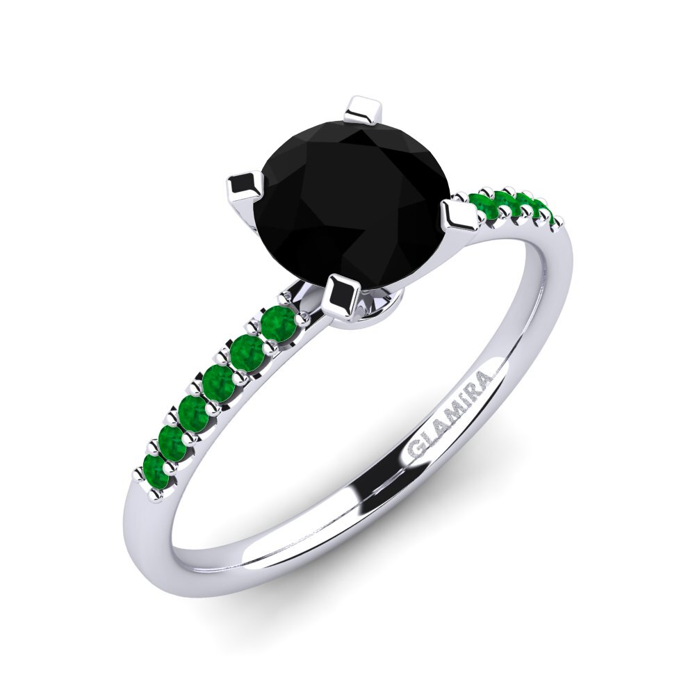 Black Sapphire Engagement Ring Cadence