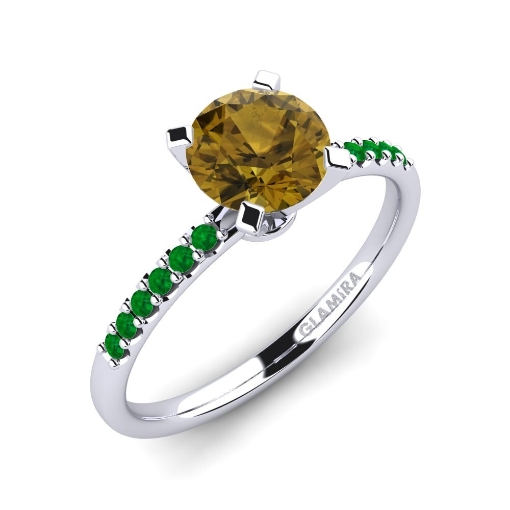 Brown Zircon Engagement Ring Cadence