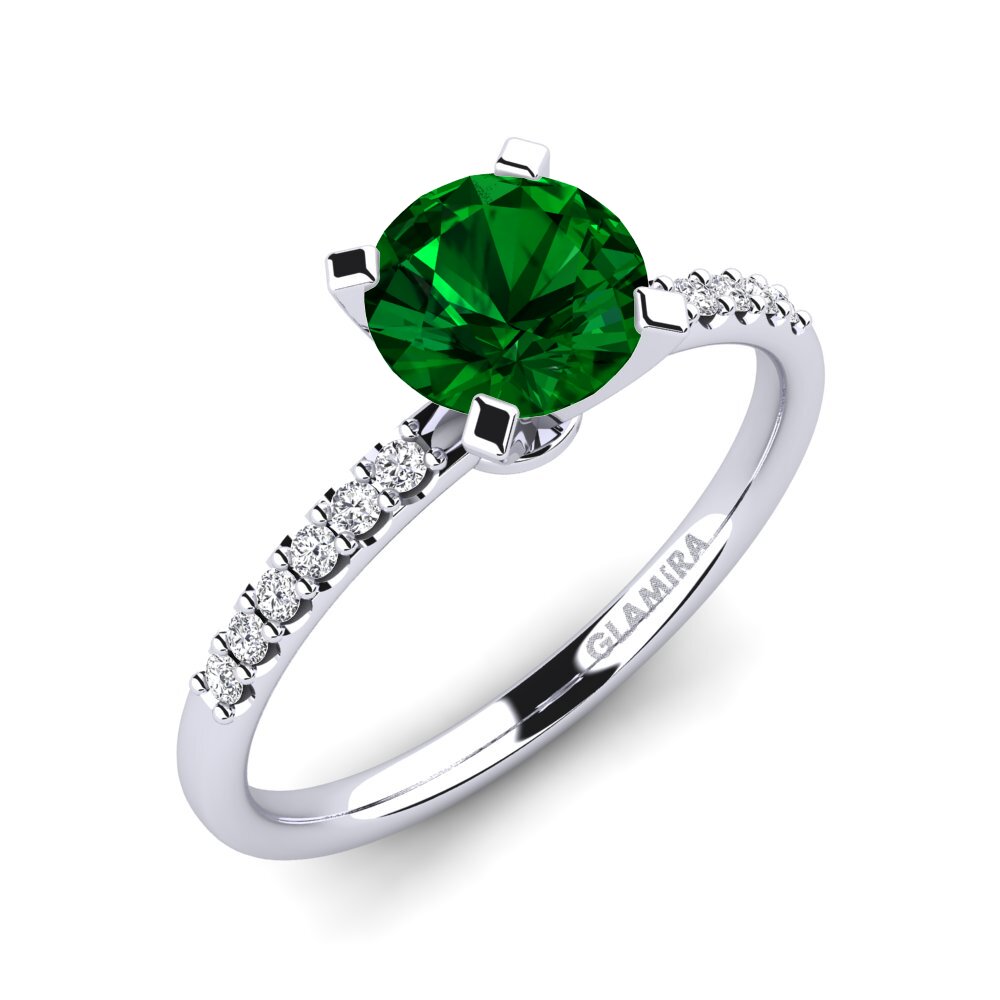 Circonita Verde Anillo de compromiso Cadence