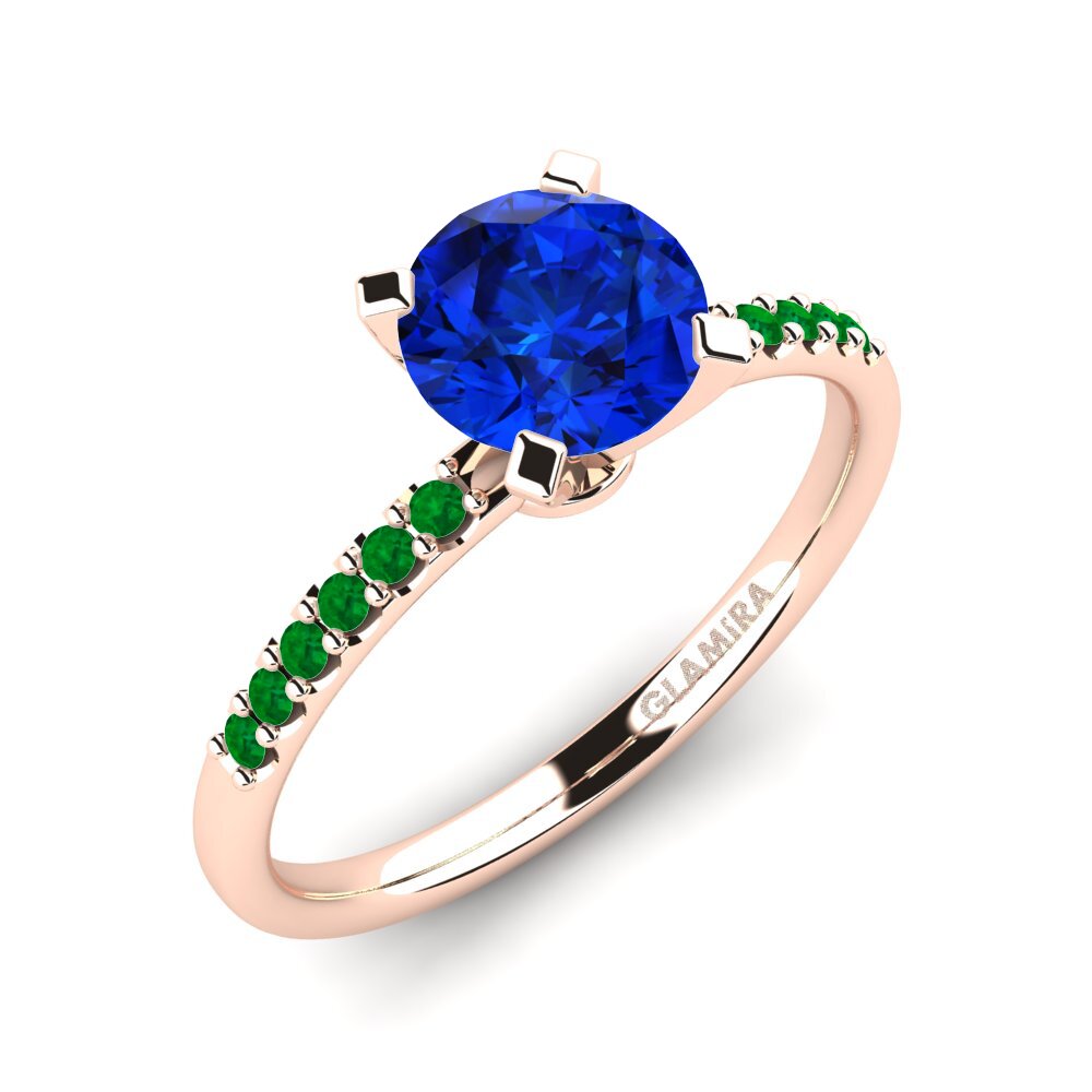 9K Rose Gold Engagement Ring Cadence