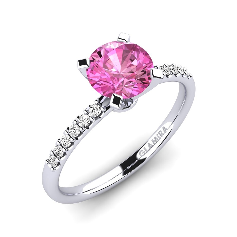 Pink Topaz Engagement Ring Cadence