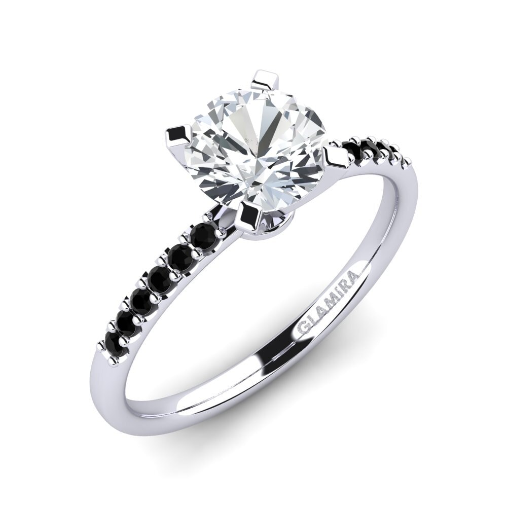 White Zircon Engagement Ring Cadence