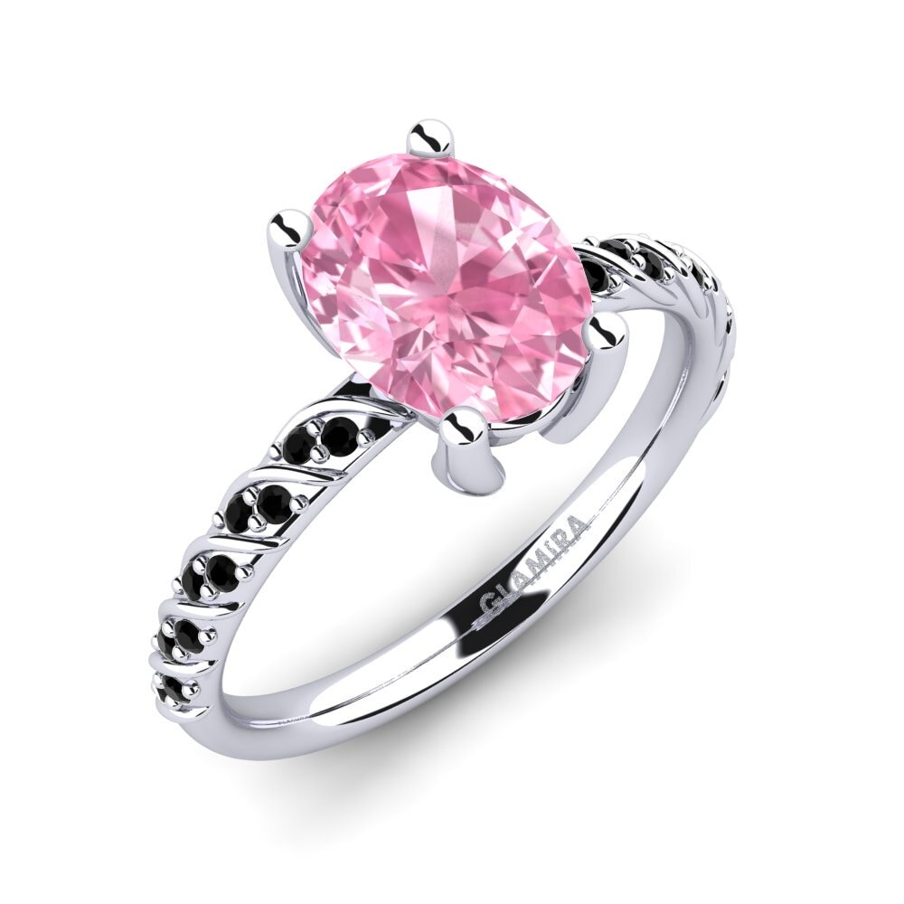 Zafiro Rosado Anillo de compromiso Charleen
