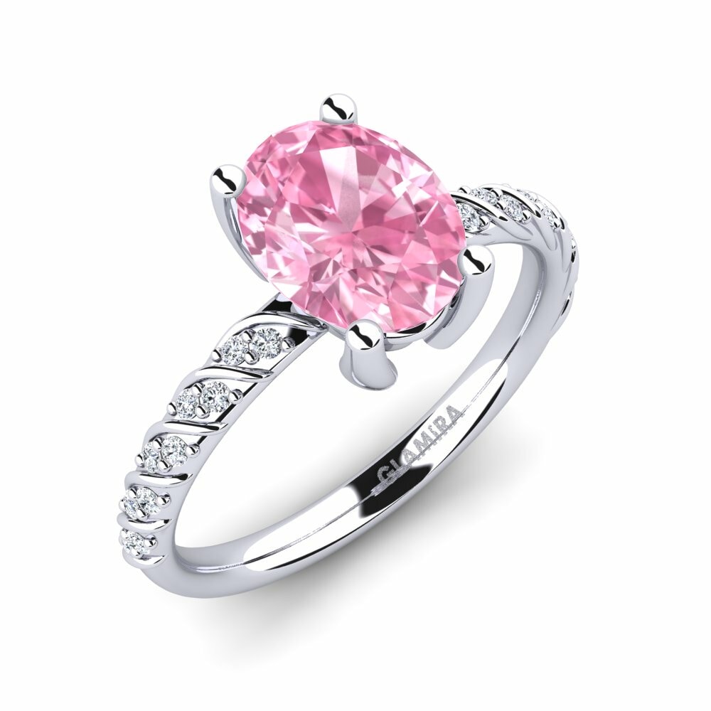 Roze Saffier Verlovingsring Charleen