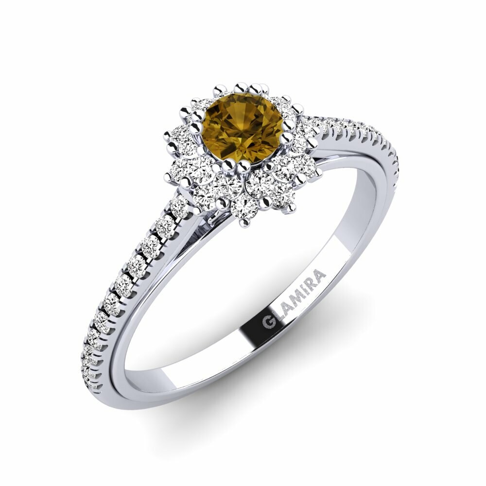 Bruine zirkoon Verlovingsring Daffney 0.25 crt