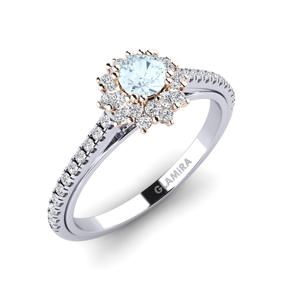 14ct White / Rose Gold Engagement Ring Daffney 0.25 crt