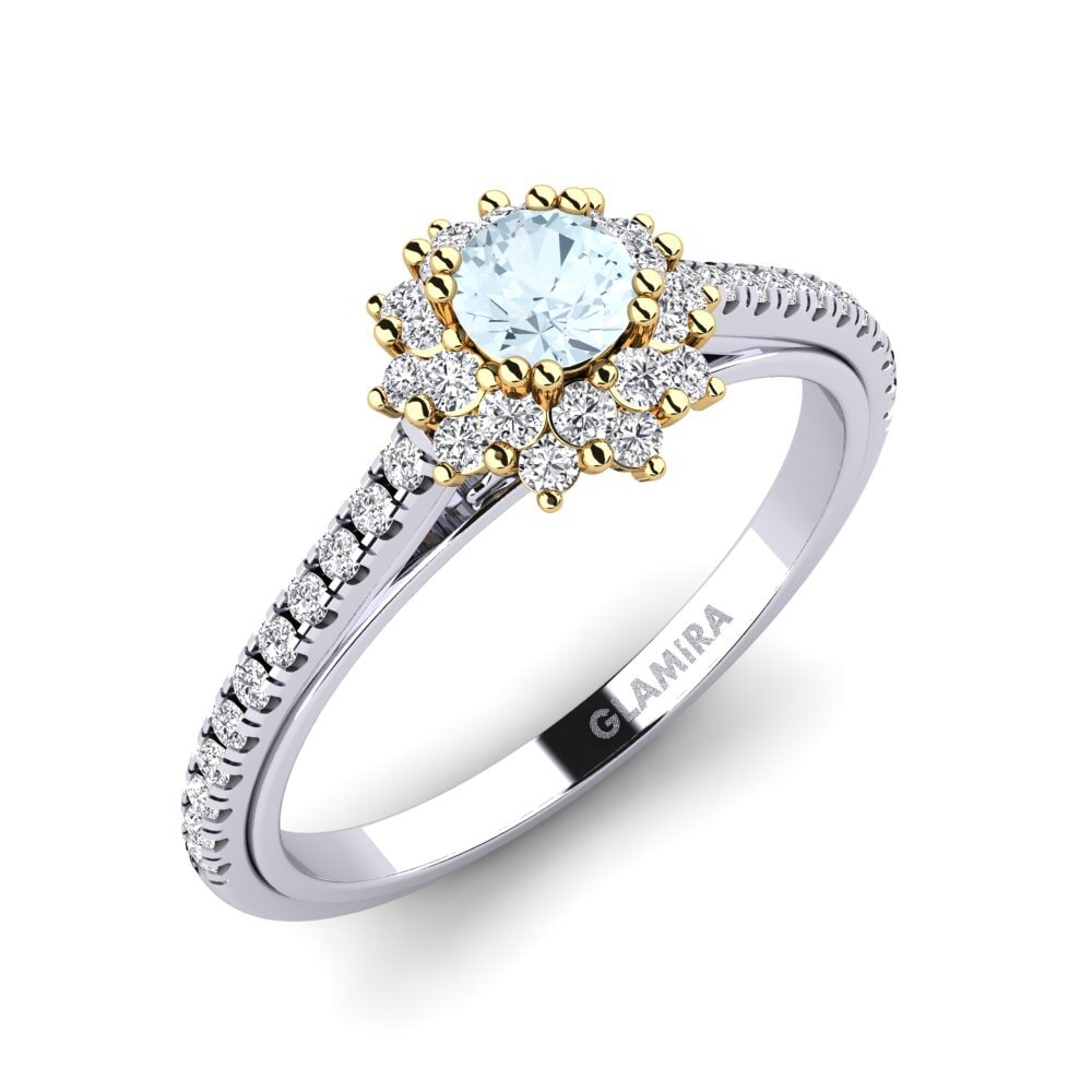 14ct White / Yellow Gold Engagement Ring Daffney 0.25 crt