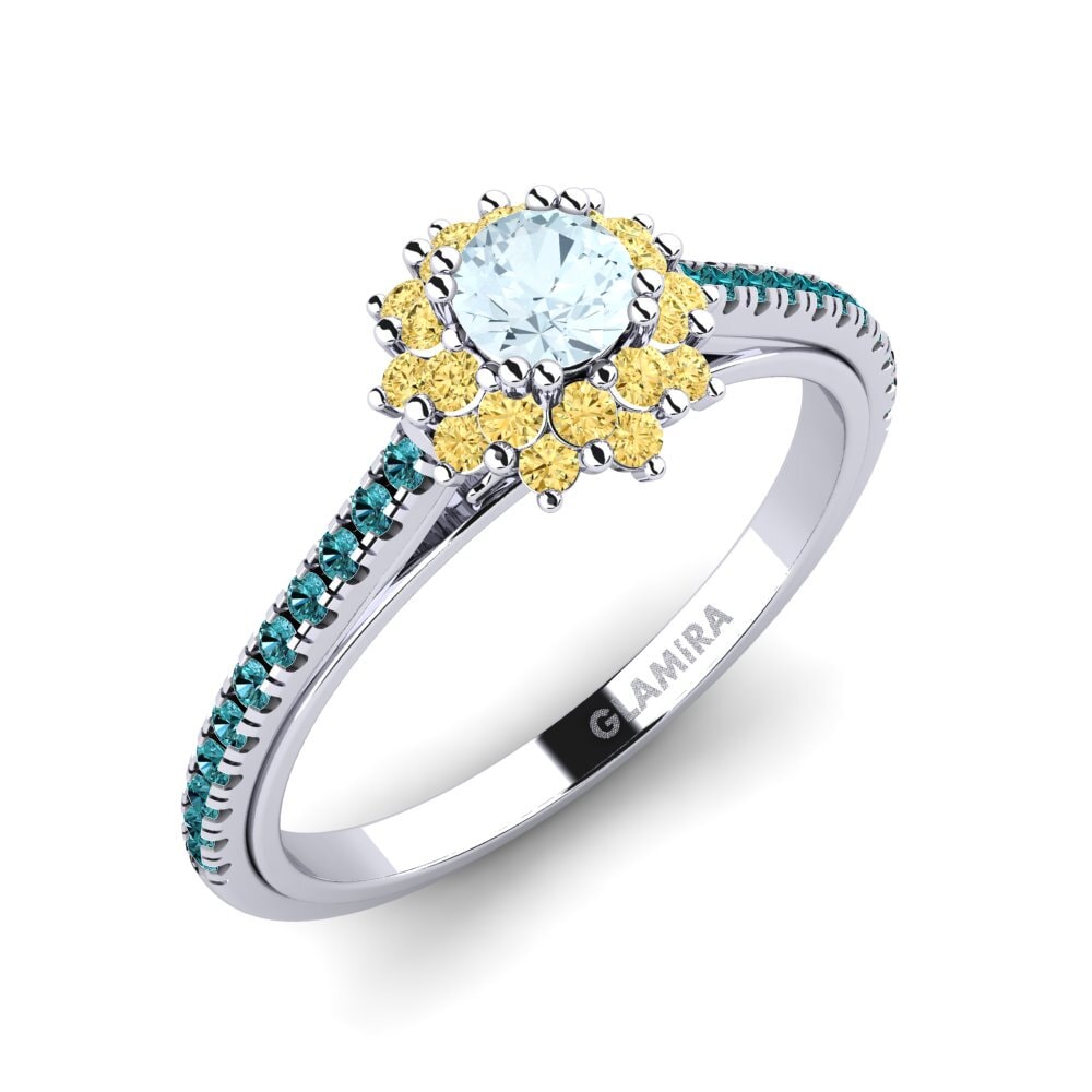 Aquamarine Engagement Ring Daffney 0.25 crt