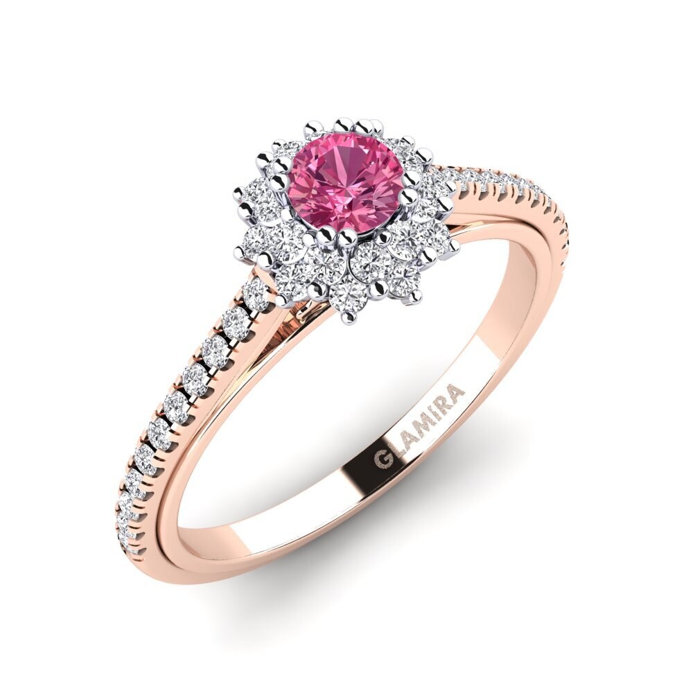 Or Rose & Blanc 14k Bague de fiançailles Daffney 0.25 crt