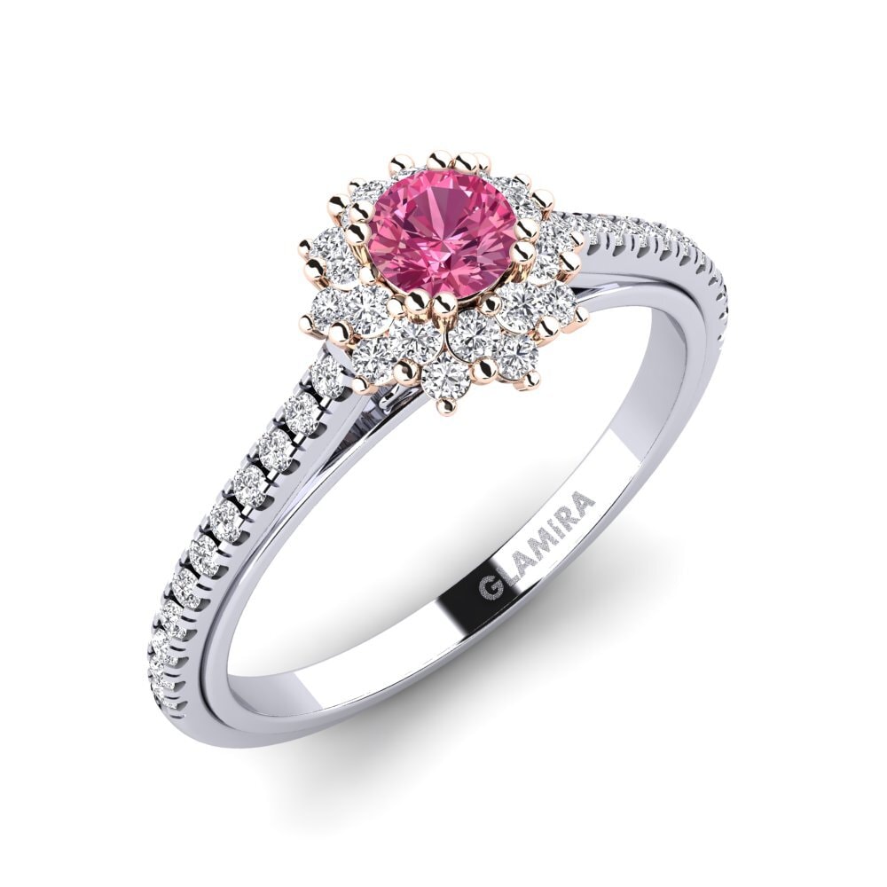Or Blanc & Rose 14k Bague de fiançailles Daffney 0.25 crt