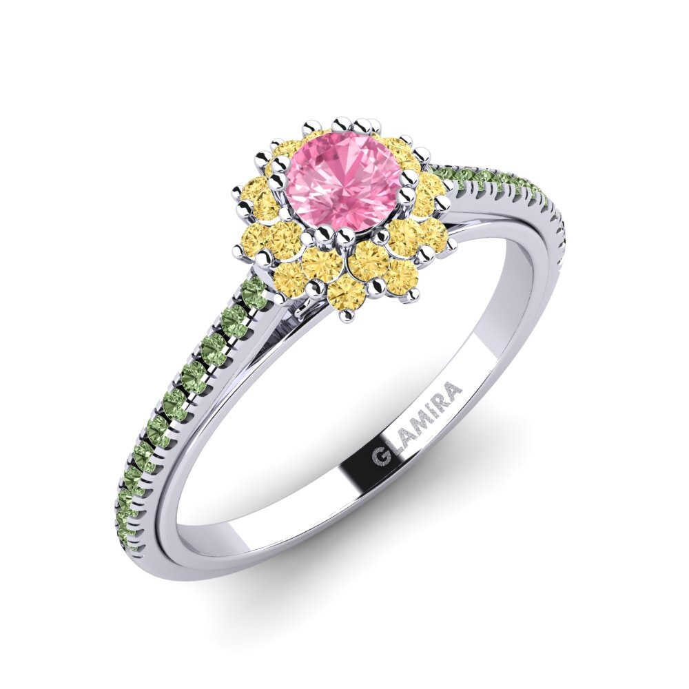 Zafiro Rosado Anillo de compromiso Daffney 0.25 crt