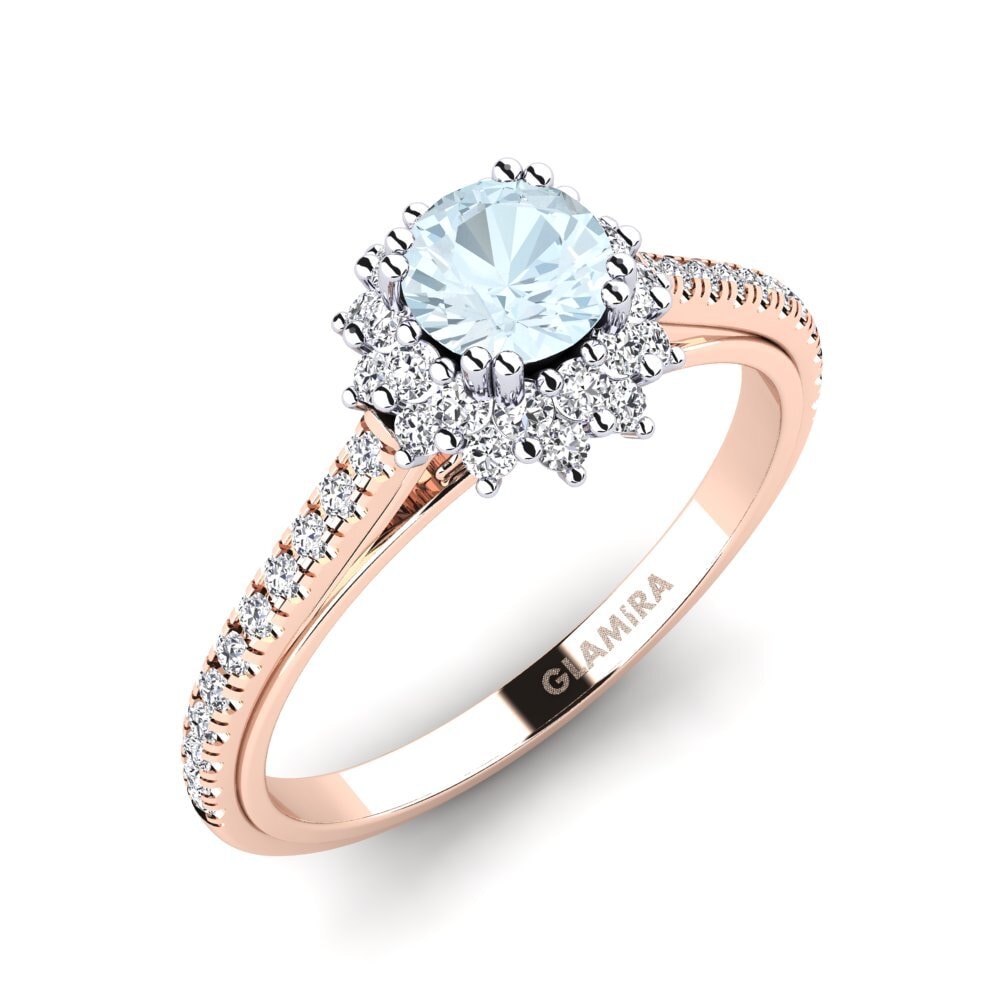 14ct Rose / White Gold Engagement Ring Daffney