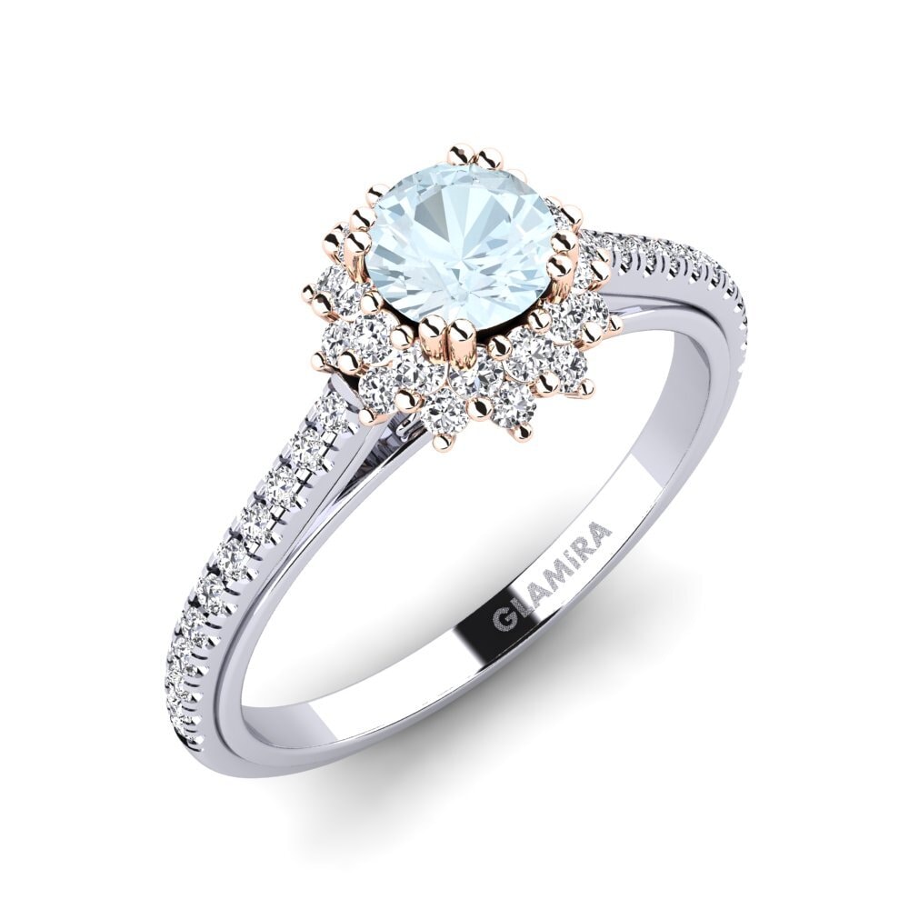 14ct White / Rose Gold Engagement Ring Daffney