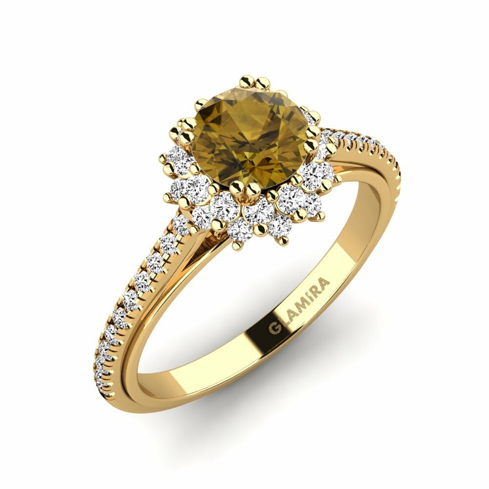 Bruine zirkoon Verlovingsring Daffney 0.8 crt