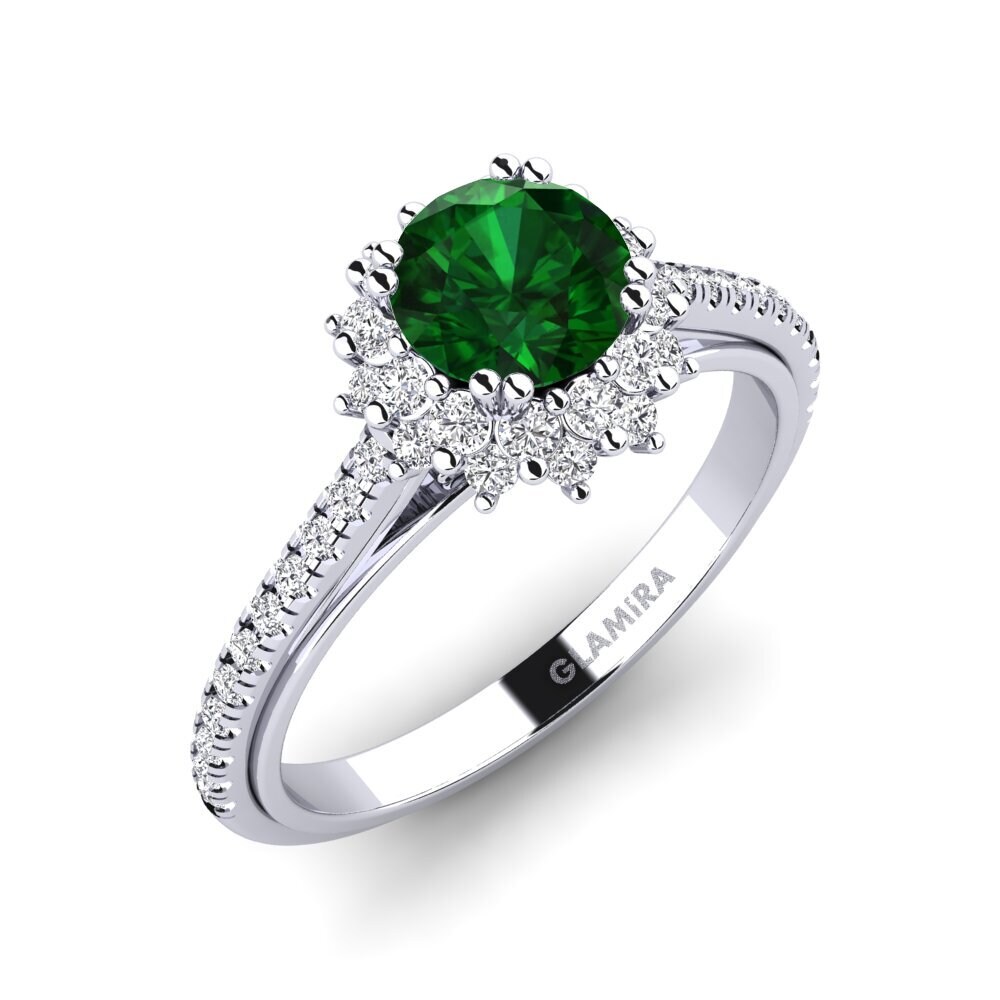 9ct White Gold Tsavorite Engagement Ring Daffney 0.8 crt