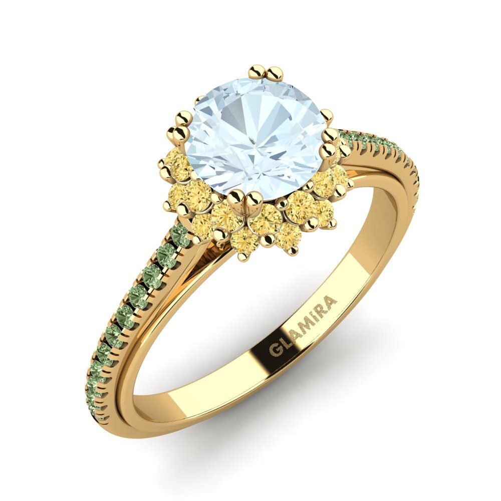 Aquamarine Engagement Ring Daffney 1.0 crt