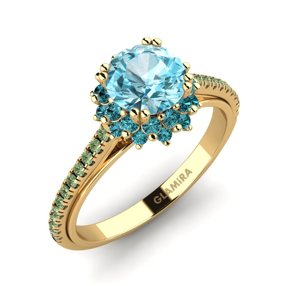 Circón Azul Anillo de compromiso Daffney 1.0 crt