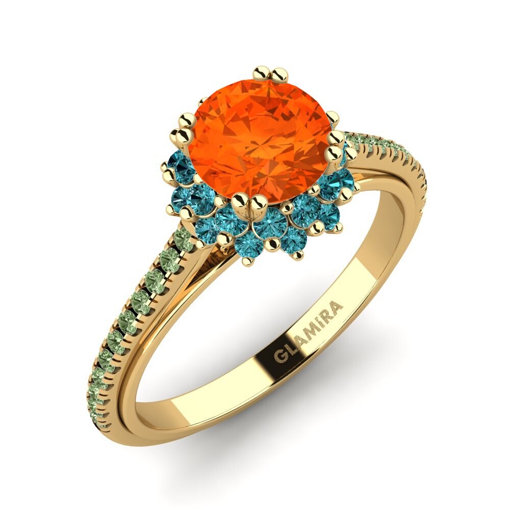 Fire Opal Engagement Ring Daffney 1.0 crt