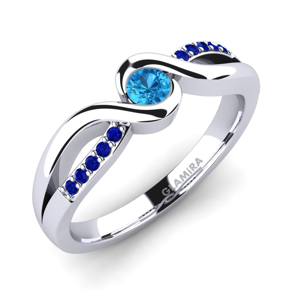 ブルートパーズ エンゲージリング Dahlia