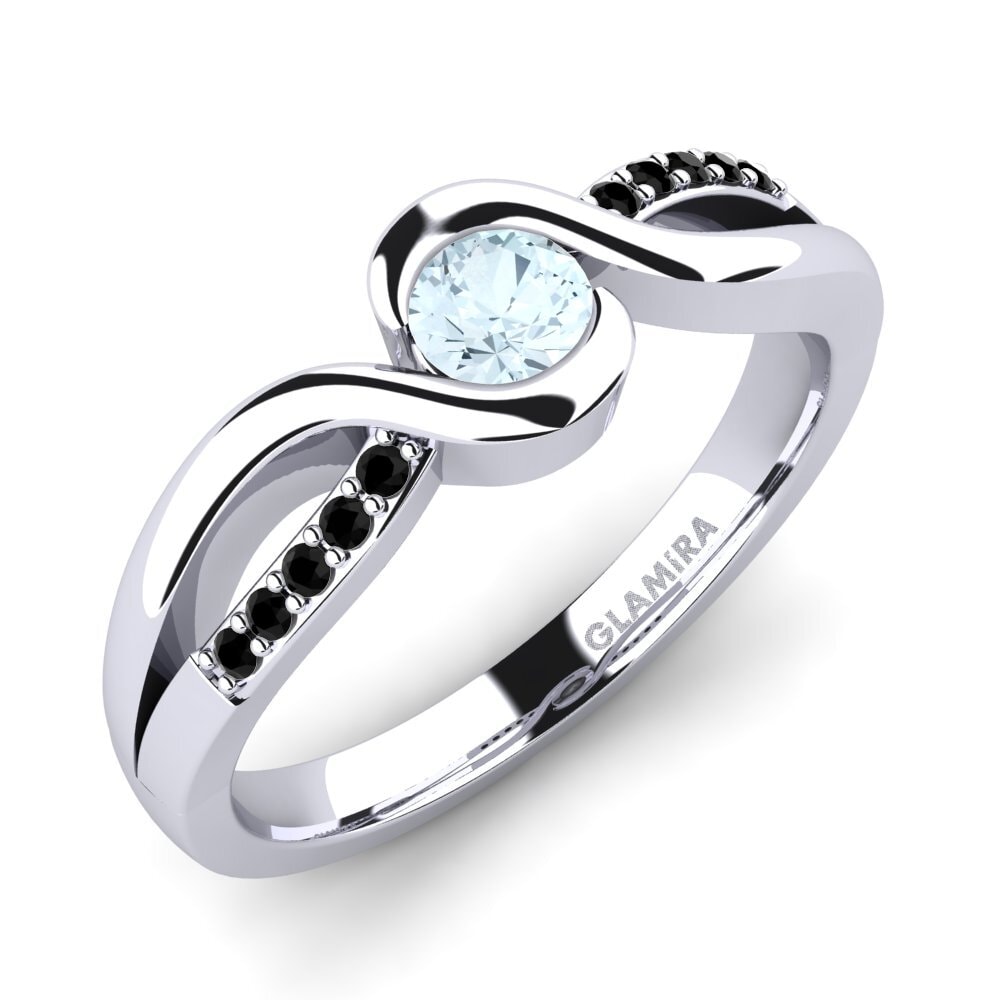 Aquamarine Engagement Ring Dahlia 0.25crt