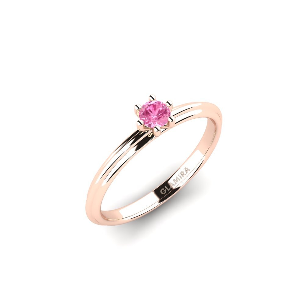 14ct Rose Gold Pink Sapphire Engagement Ring Dohtig