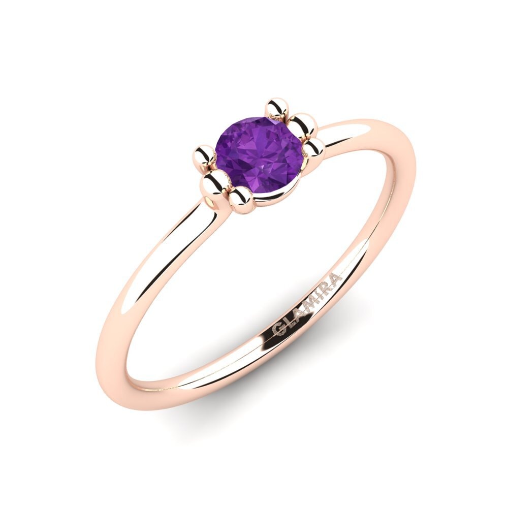 Rotgold 750 Amethyst Damenring Dorotea