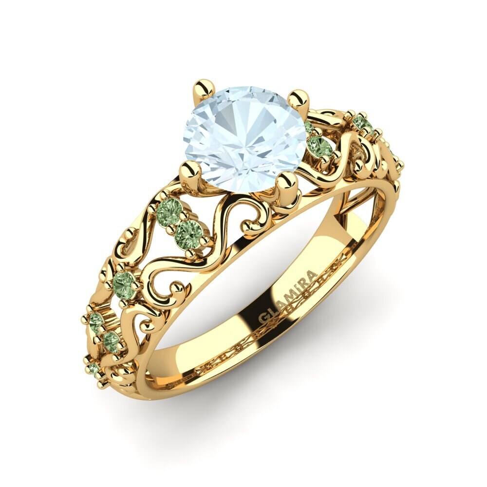 Aquamarine Engagement Ring Ebba