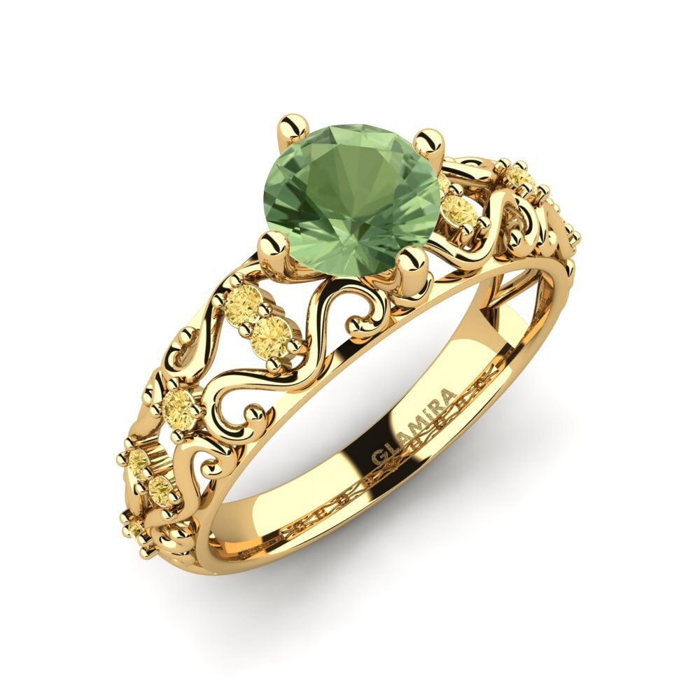Zaffiro Verde Anello di fidanzamento Ebba