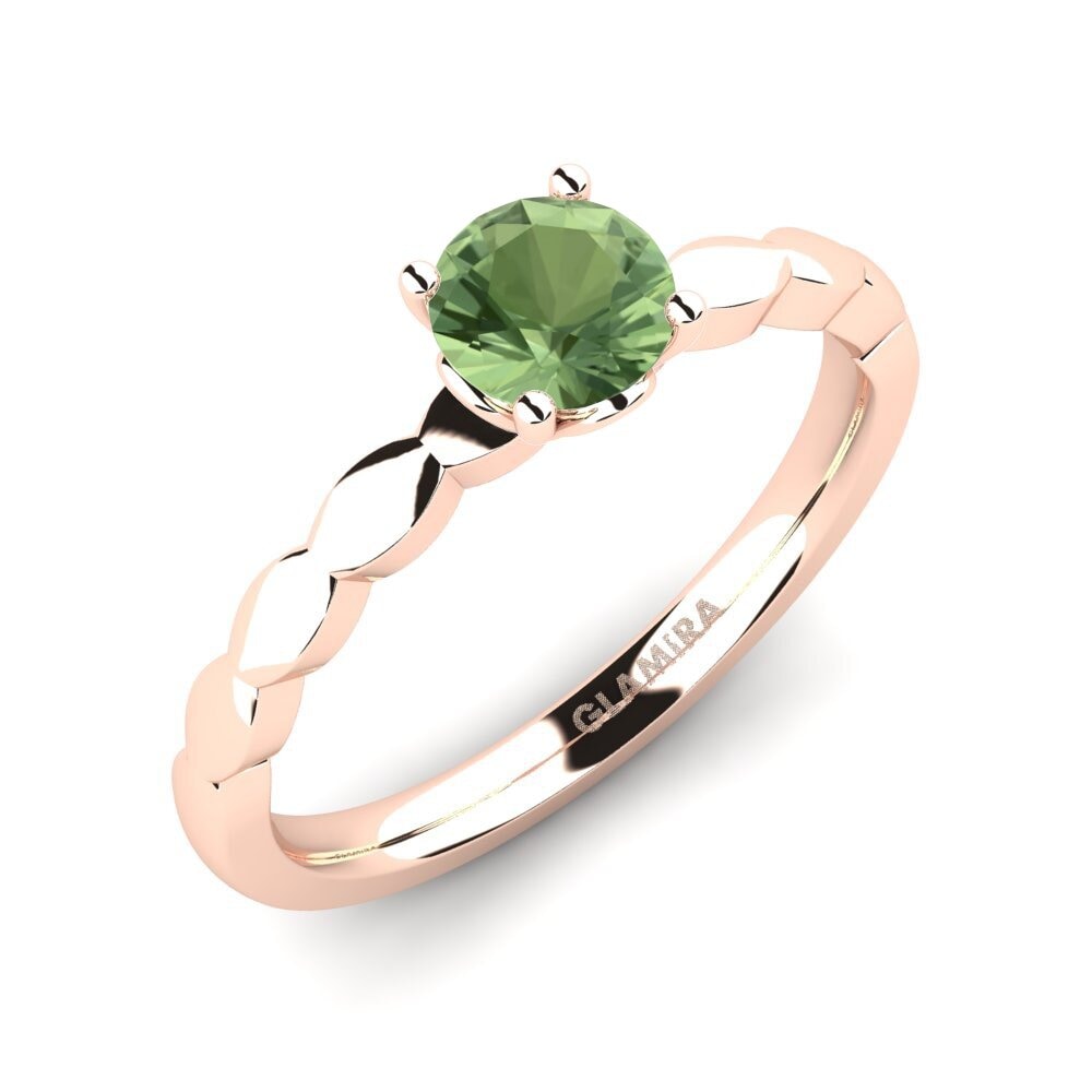 Vàng Hồng 18K Đá Sapphire Xanh Nhẫn đính hôn Effie 0.5 crt