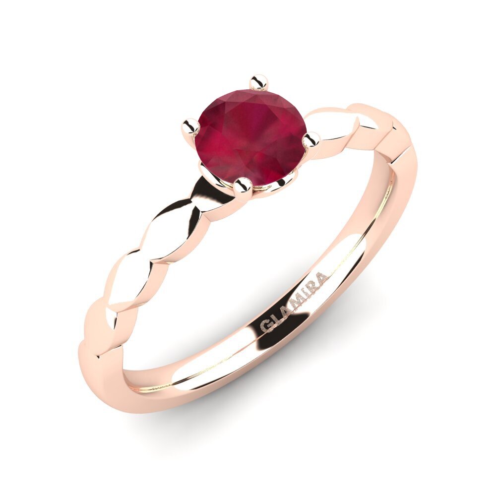 14ct Rose Gold Ruby Engagement Ring Effie 0.5 crt