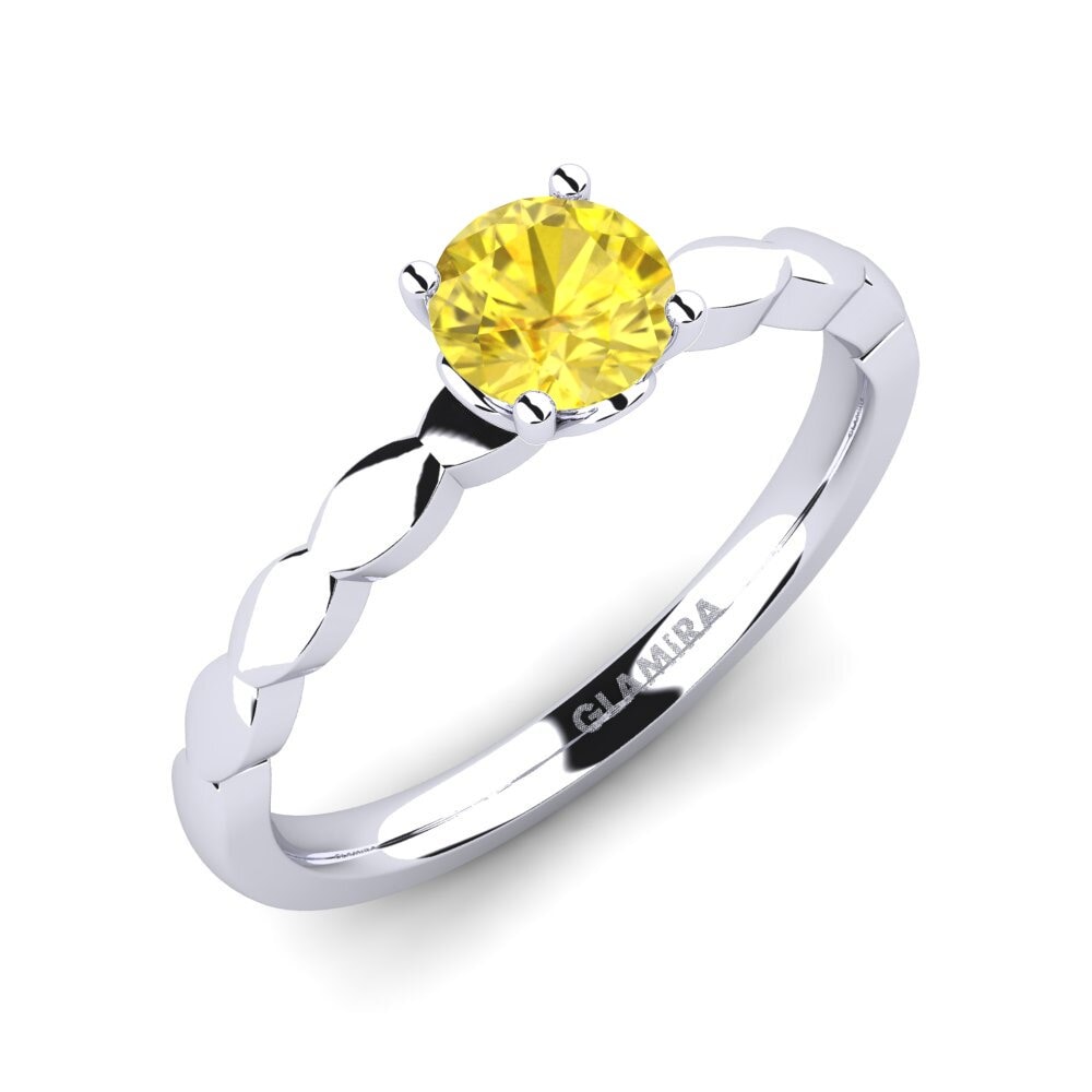 Yellow Sapphire Engagement Ring Effie 0.5 crt