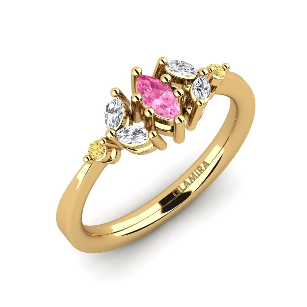 Zafiro Rosado Anillo de compromiso Efthemia