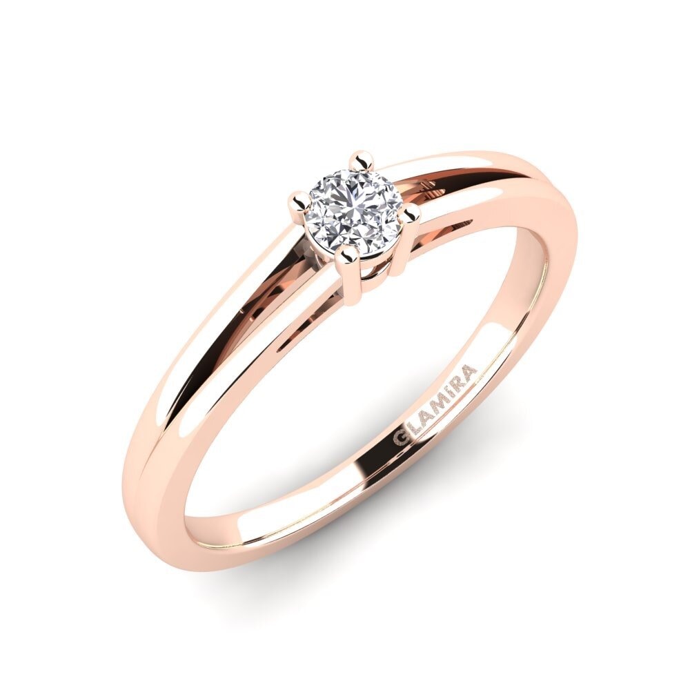 14ct Rose Gold Lab Grown Diamond Engagement Ring Ellie 0.16 crt