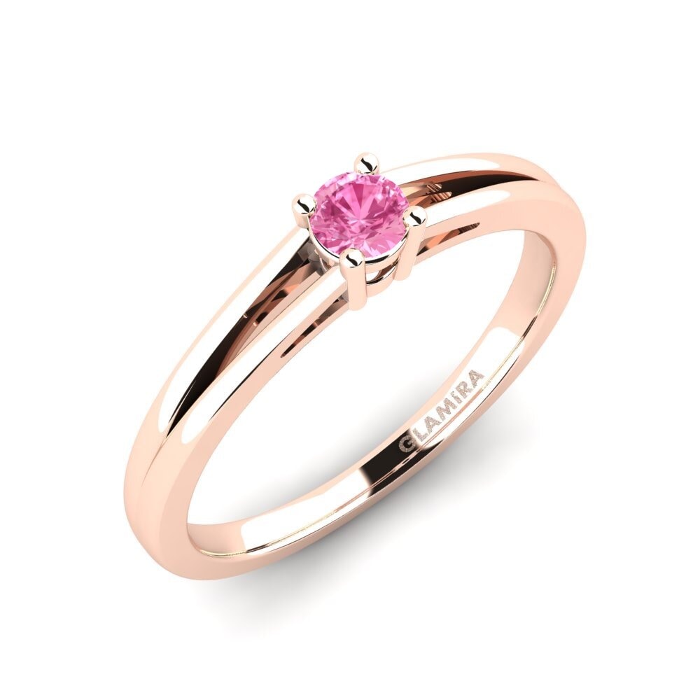 14ct Rose Gold Pink Sapphire Engagement Ring Ellie 0.16 crt