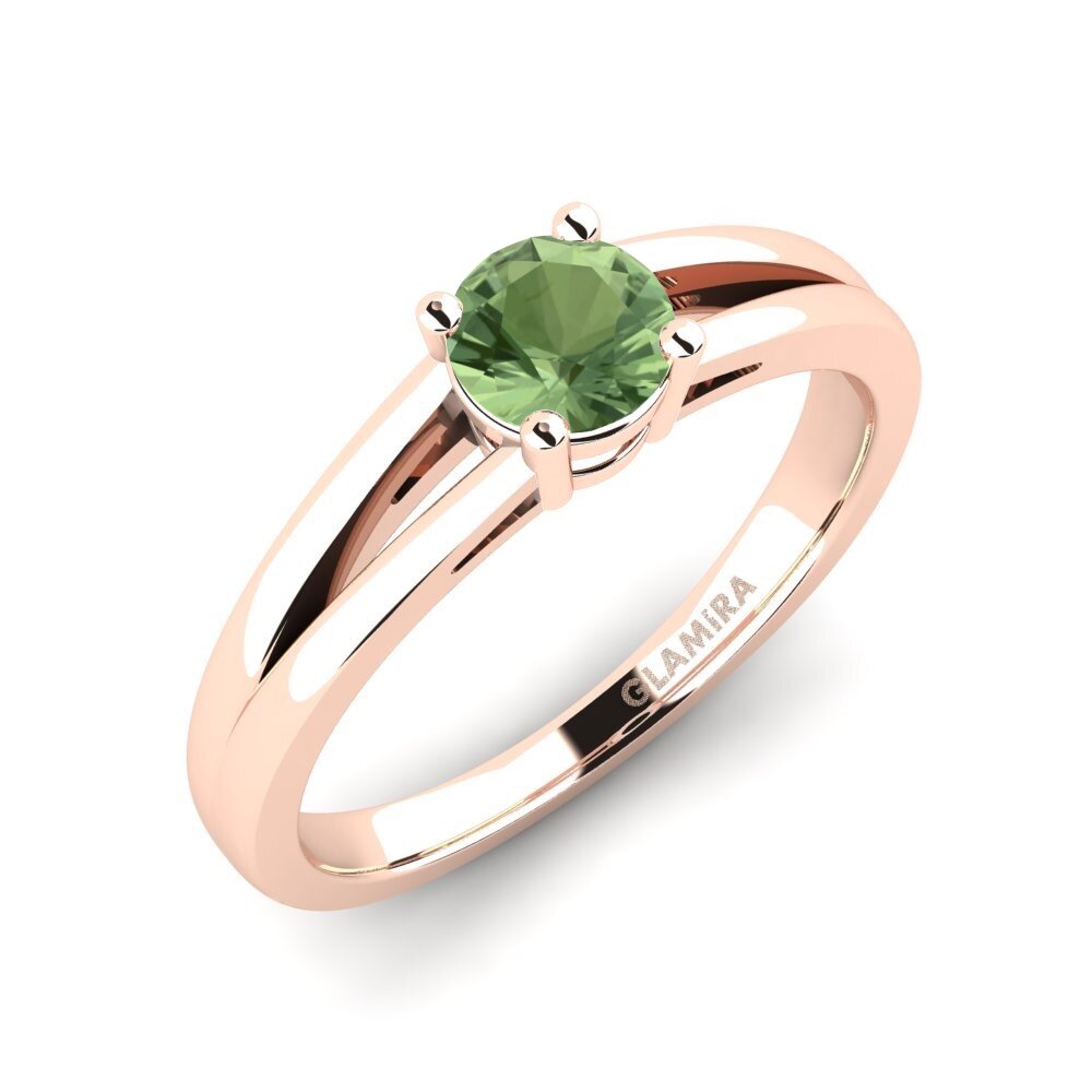 14ct Rose Gold Green Sapphire Engagement Ring Ellie 0.5 crt