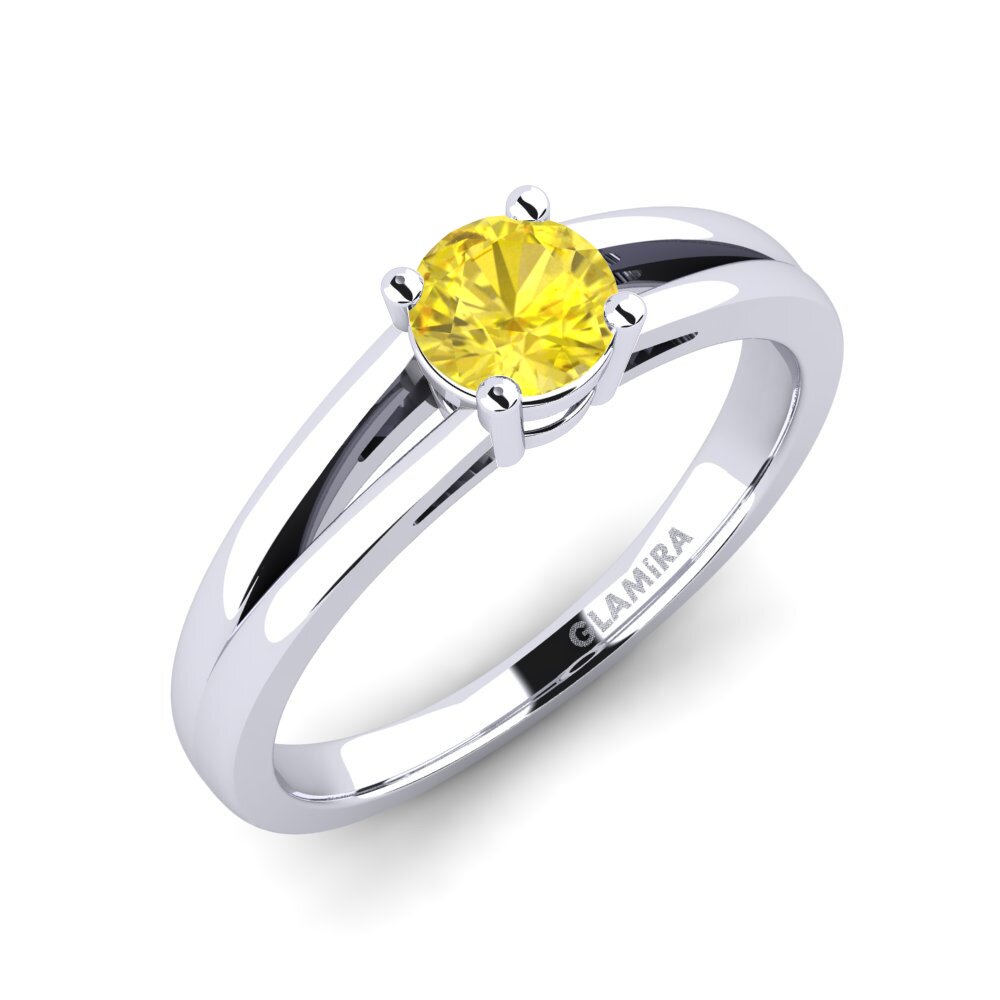 Yellow Sapphire Engagement Ring Ellie 0.5 crt