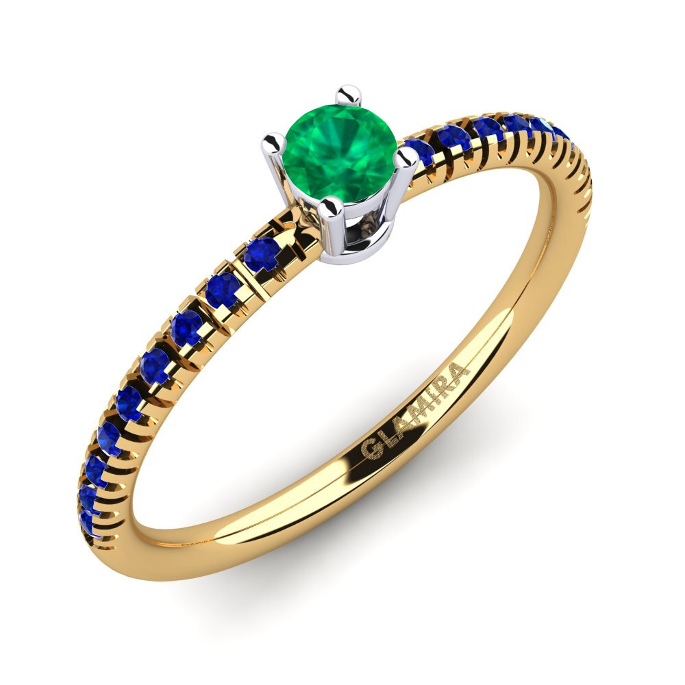 14ct Yellow / White Gold Engagement Ring Empire